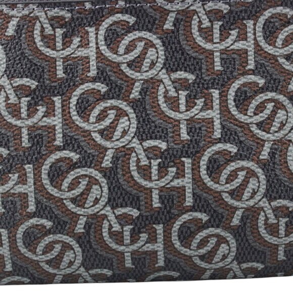 COACH Women's Corner Zip Wristlet with Monogram Print (Black) - Picture 10 of 15
